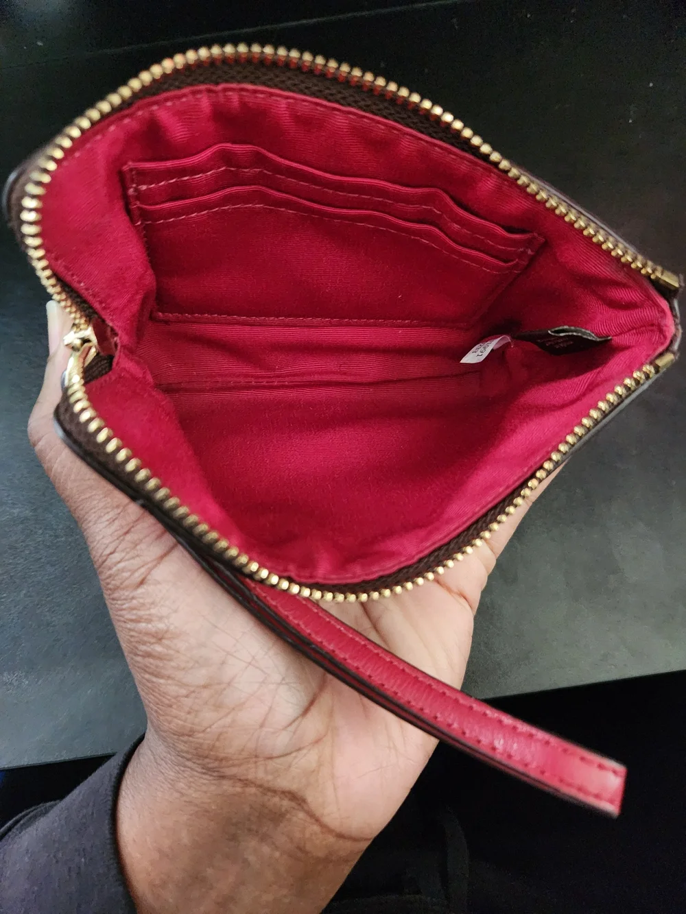 Coach wristlet brown